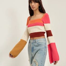 Nuon by Westside Multicolour Knitted Cotton Top-image-22