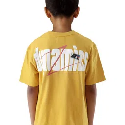 RARE ONES Boys Chile-K Typography Printed Drop-Shoulder Sleeves Oversized Cotton T-shirt-image-98