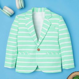 Ridokidz Boys Striped Single Breasted Blazer-image-48