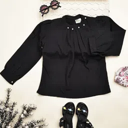 Cutiekins Girls Embellished Choker Neck Top-image-98