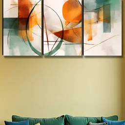 Aura Red & Orange 3 Pieces Abstract Wooden Wall Arts-image-96