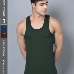 Dollar Bigboss Assorted Cotton Regular Fit Vest - Pack Of 3-image-16