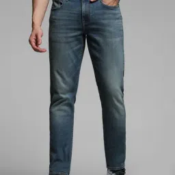 Jack & Jones Blue Cotton Slim fit Denim Jeans-image-104