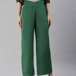 EVERYDAY by ANI Women Green Palazzos-image-84