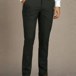 Louis Philippe Green Slim Fit Trousers-picture-24