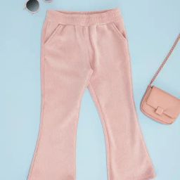 Pantaloons Junior Girls Pink Polyester Solid Pants-image-18