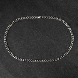 Peora Silver Plated Stainless Steel Fancy Cuban Stylish Chain-image-83
