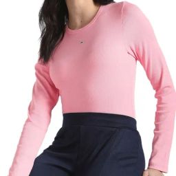 Tommy Hilfiger Ballet Pink Slim Fit T-Shirt-image-21