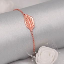 GIVA 92.5 Sterling Silver Leaf Bracelet for Women-image-77