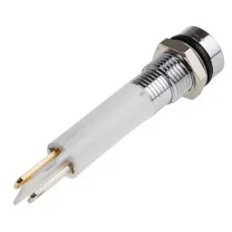 RS PRO White Panel Mount Indicator, Mounting Hole Size 8 mm, Termination Type Solder Tab, IP Rating IP67, Model No 208188 image 2