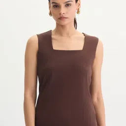 FEMMELLA Brown Relaxed Fit Solid Top-picture-47