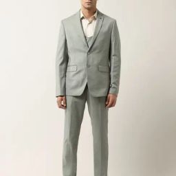 Arrow Green Regular Fit Three Piece Suit-picture-11