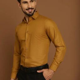 Indian Needle Mustard Regular Fit Shirt-image-106