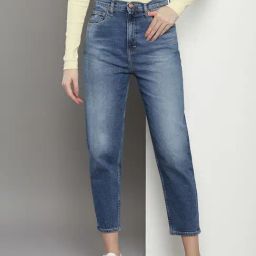 TOMMY HILFIGER Blue Cotton Slim Fit High Rise Jeans-picture-40