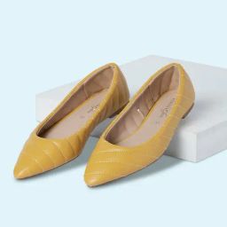 Forever Glam by Pantaloons Women's Yellow Flat Ballets-picture-42
