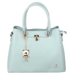 Mochi Light Blue Solid Medium Handbag-45