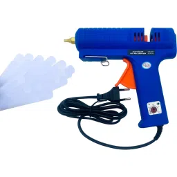 CRAFTYGUN 150 W Trigger Feed Hot Glue Gun Blue with 20 Stick, FD-150 W-picture-2