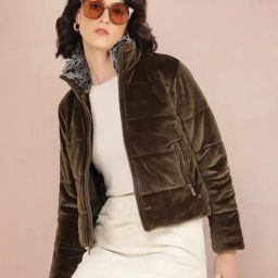 Crimsoune Club Olive Regular Fit Quilted Jacket-picture-46