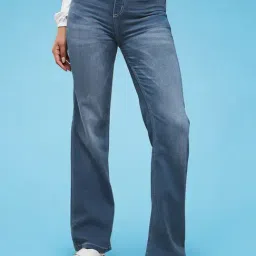 Miss Chase Blue Relaxed Fit Mid Rise Jeans-picture-30