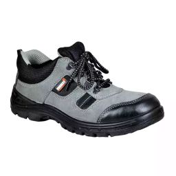 Everest Steel Toe Safety Shoes PU Sole Low Ankle Grey Grain Leather Size UK 8, EVE 602 SD-image-16