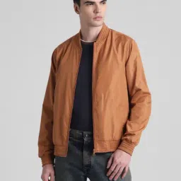 Jack & Jones Pecan Brown Regular Fit Bomber Jacket-image-46