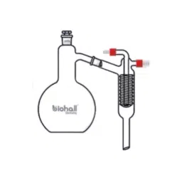 Biohall 2000 ml Borosilicate Glass 3.3 Distilling Apparatus With Friedrichs Condenser, BLS.DA.004-4
