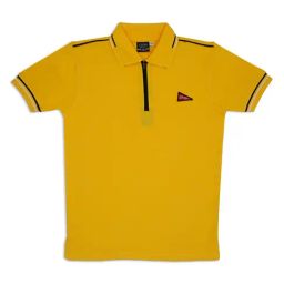 Cavio Kids Yellow Solid Polo T-Shirt-image-30