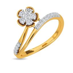 Kisna Diamond & Gold Jewellery Trevor 14k (585) Diamond & Gold Ring For Women-picture-36