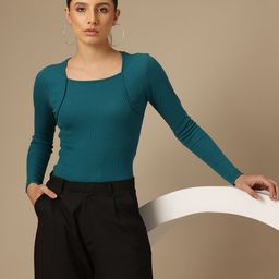 Chemistry Ribbed Fitted Top-image-5