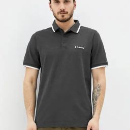 Columbia Black Cotton Regular Fit Sports Polo-image-71