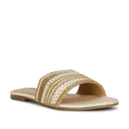 Bata Women's LYNN E 23 Gold Ethnic Sandals-image-31