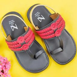 Madras Trunk Kids Grey Toe Ring Sandals-image-80