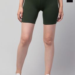 Attire Zone Women Pack of 2 Skinny Fit Low-Rise Moisture Absorbent Cycling Sports Shorts-image-63