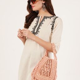 Anouk Embellished Velvet Potli Clutch-image-28