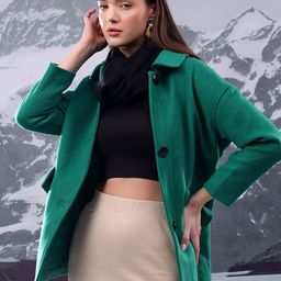 Kotty Women Spread Collar Single-Breasted Overcoat-image-79