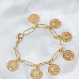 Johori Handcrafted Gold-Plated Coin Bracelet for Women-21