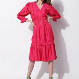 Vero Moda Magenta Regular Fit Midi Dress-image-76