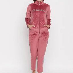 MADAME Pink Graphic Print Sweatshirt With Pants-image-26