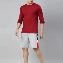 3Pin Multicolor Cotton Regular Fit Color Block Shorts - Pack of 2 image 5
