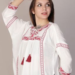 V-Mart Women Geometric Print Cotton Top-image-32