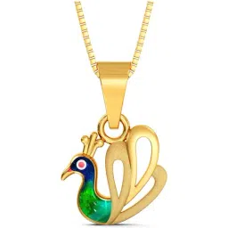 Joyalukkas Gold 22k Iridescent Peacock Casual Pendants for Women-image-42