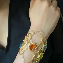 Johori Western Gold-Plated Wired Free Size Bracelet for Women-37