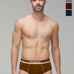 AMUL COMFY Pack Of 4 Assorted Pure Cotton Mid-Rise Basic Briefs AC-CBRIOE-ASST-S-4PC-picture-20