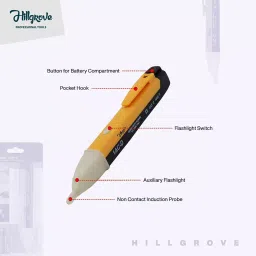 Hillgrove 90-1000 V Non Contact Voltage Tester, 2-in-1 Screwdriver & Tape Combo, HGCM436M1 image 2