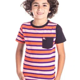 Cherry Crumble By Nitt Hyman Kids Multicolor Striped T-Shirt-image-10