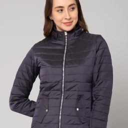 Cantabil Navy Quilted Jacket-image-13