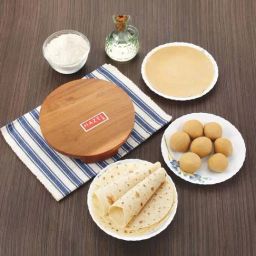 HAZEL Brown Wood 23 cm Plopat Sagwan Chakla-41