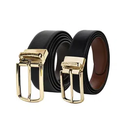 Hayes London Men Pack Of 2 Leather Reversible Formal Belt-image-61