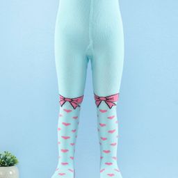 Cute Walk by Babyhug Full Length Anti-Bacterial Heart Printed Tights - Aque-image-46
