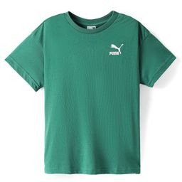 Puma Cotton Knit Half Sleeves Solid Coloured T-Shirts - Mint-11